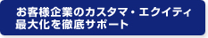 お客様企業のカスタマ・エクイティ最大化を徹底サポート